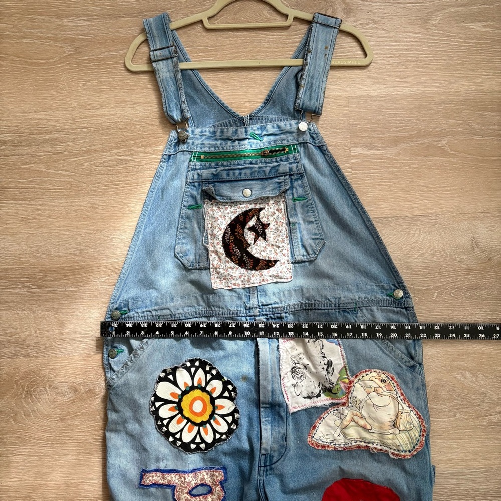 Phish Upcycled Patchwork Hippie Overalls - Picture 13 of 15